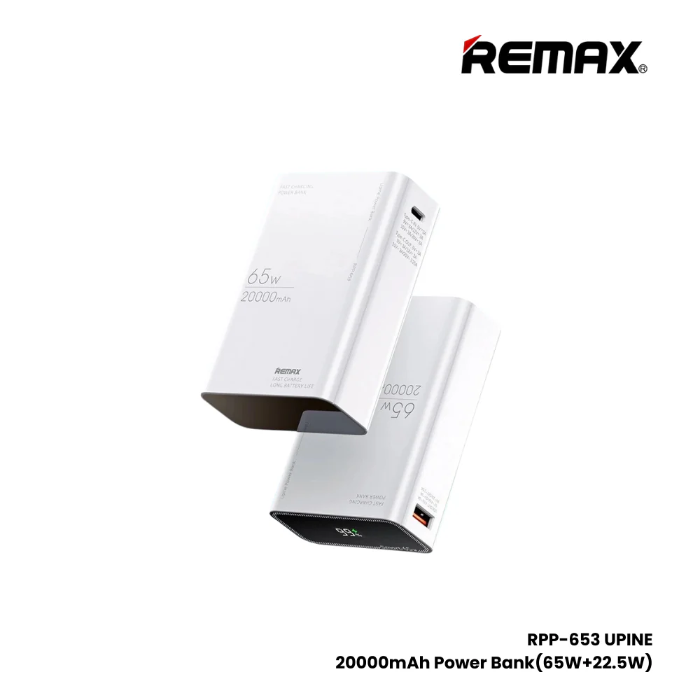 REMAX RPP-653 20000MAH UPINE 65W+22.5W PD+QC FAST CHARGING POWER BANK