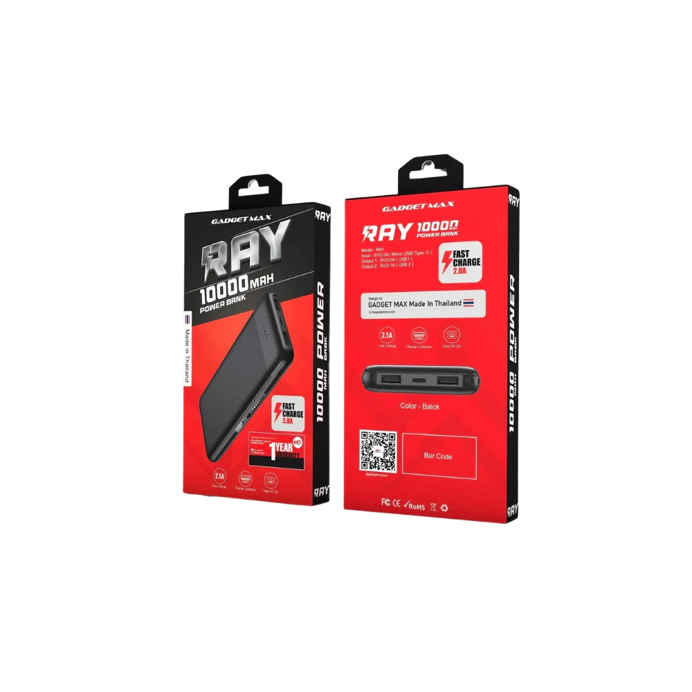 Gadget Max Ray Series 10000mAh Power Bank