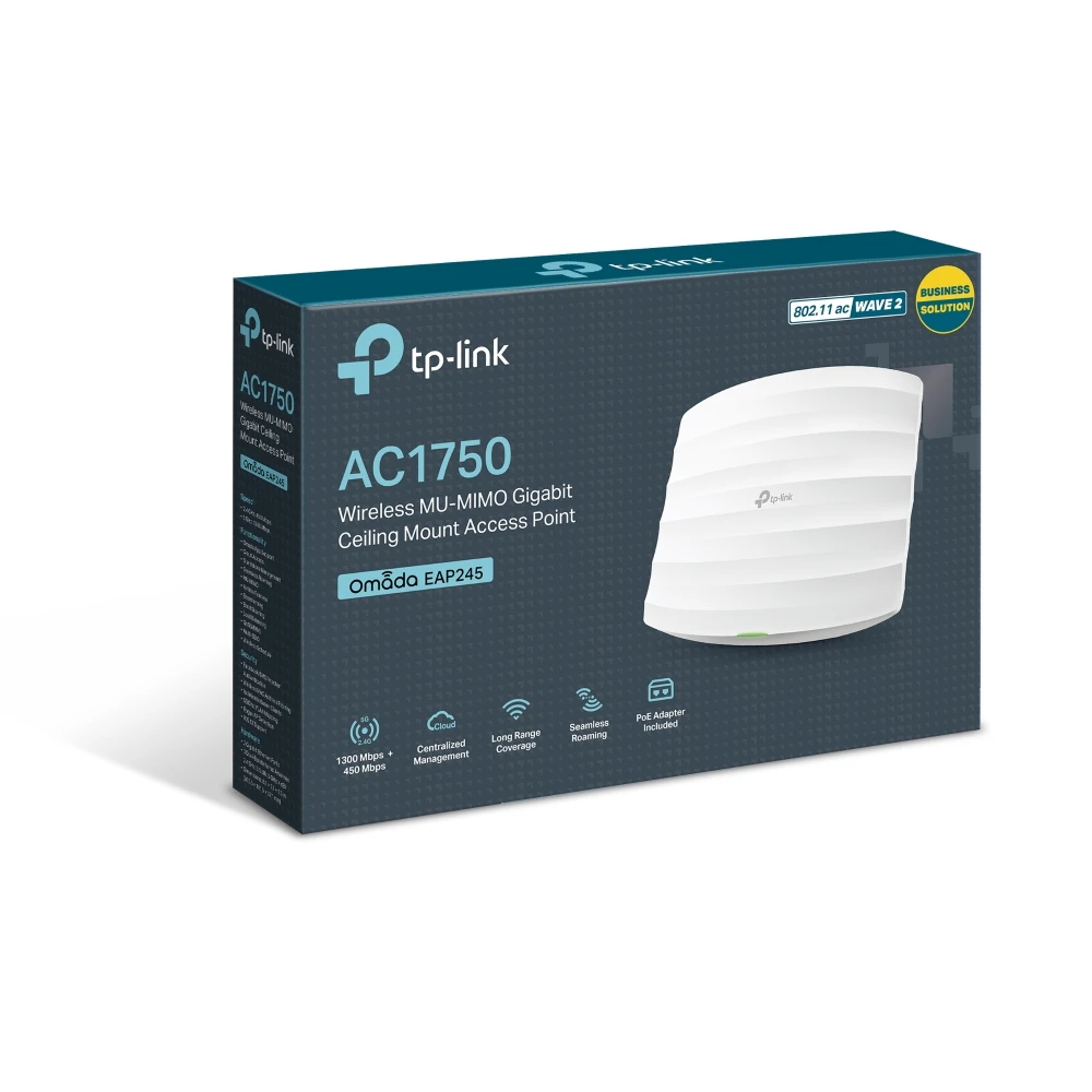 TP-Link EAP245 AC1750 Wireless Dual Band Gigabit Ceiling Mount Access Point