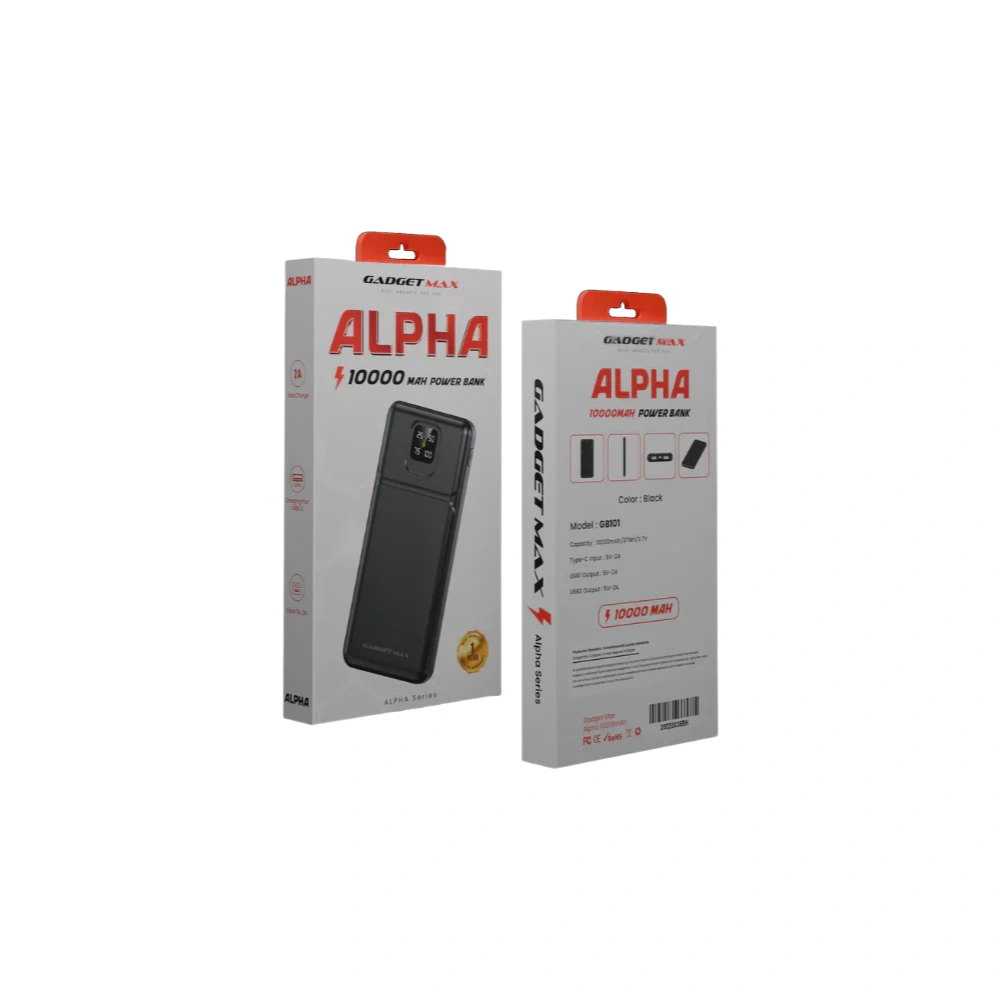 GADGET MAX GB101 Alpha Series 10000mAh Power Bank