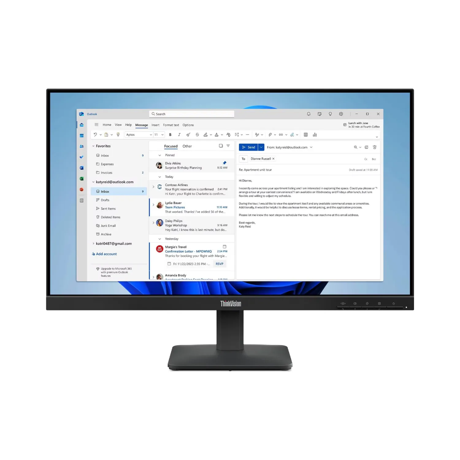 Lenovo ThinkVision S24-4e Monitor 23.8" FHD (1920x1080) IPS