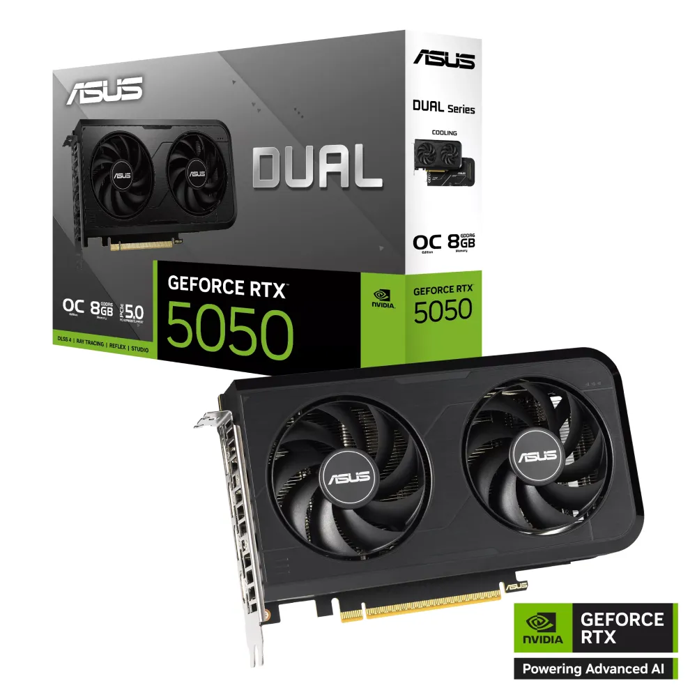 ASUS Dual GeForce RTX 5050 OC Edition 8GB GDDR6 | PCIe 5.0 Graphics Card