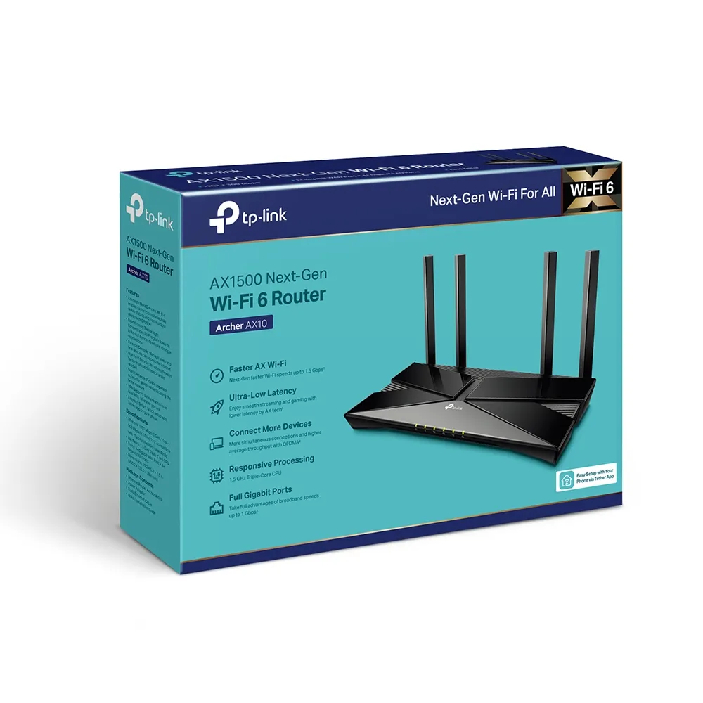 TP-Link Archer AX10 AX1500 Wi-Fi 6 Gigabit Router