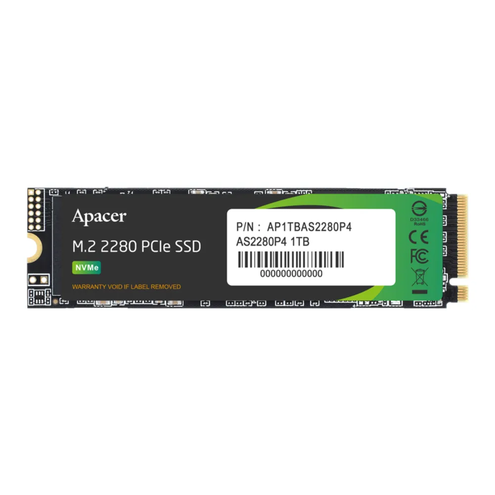 Apacer AS2280P4 1TB M.2 PCIe Gen3 x4 NVMe SSD