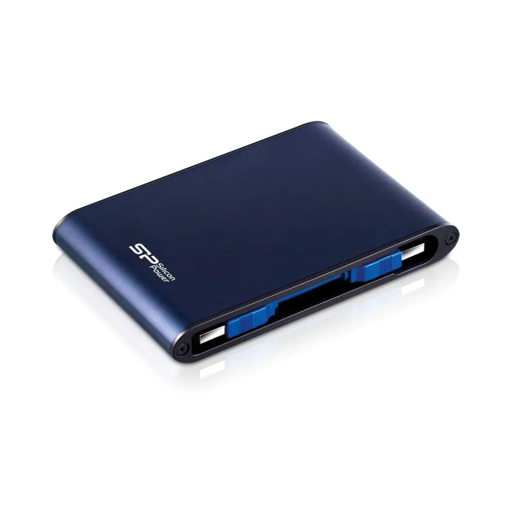 Silicon Power Armor A80 2TB Shockproof and Waterproof Portable External Hard Drive - Blue