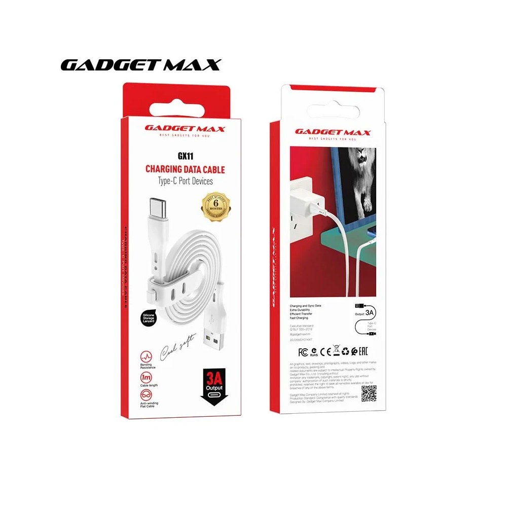 GADGET MAX GX11 USB Type-C Data Charging CABLE (3A)(1.2M)