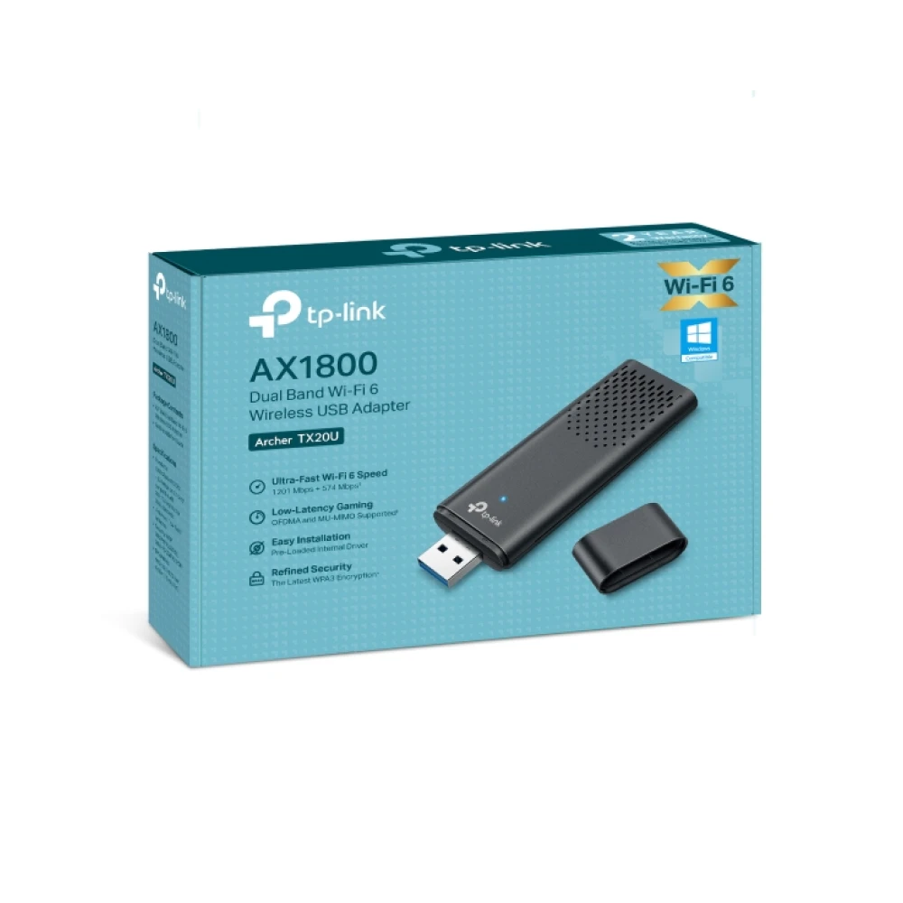 TP-Link Archer TX20U AX1800 Dual Band Wi-Fi 6 Wireless USB Adapter