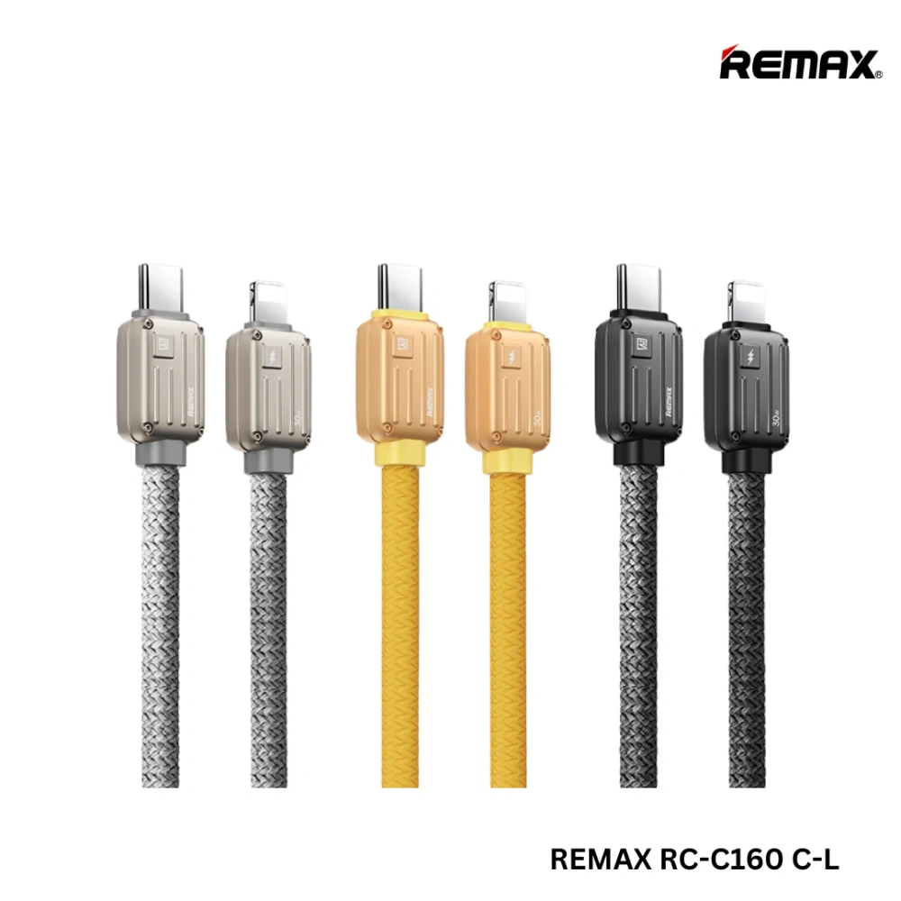 REMAX RC-C160 C-L Bag case Series 30W ZINC Alloy Braided Fast Charging Data Cable