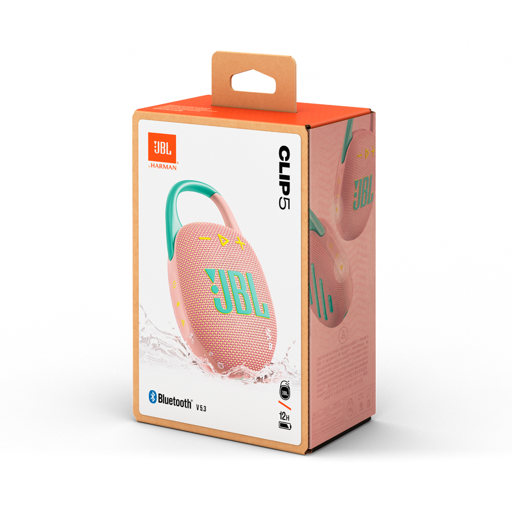 JBL Clip 5 ultra-portable Bluetooth speaker - Pink