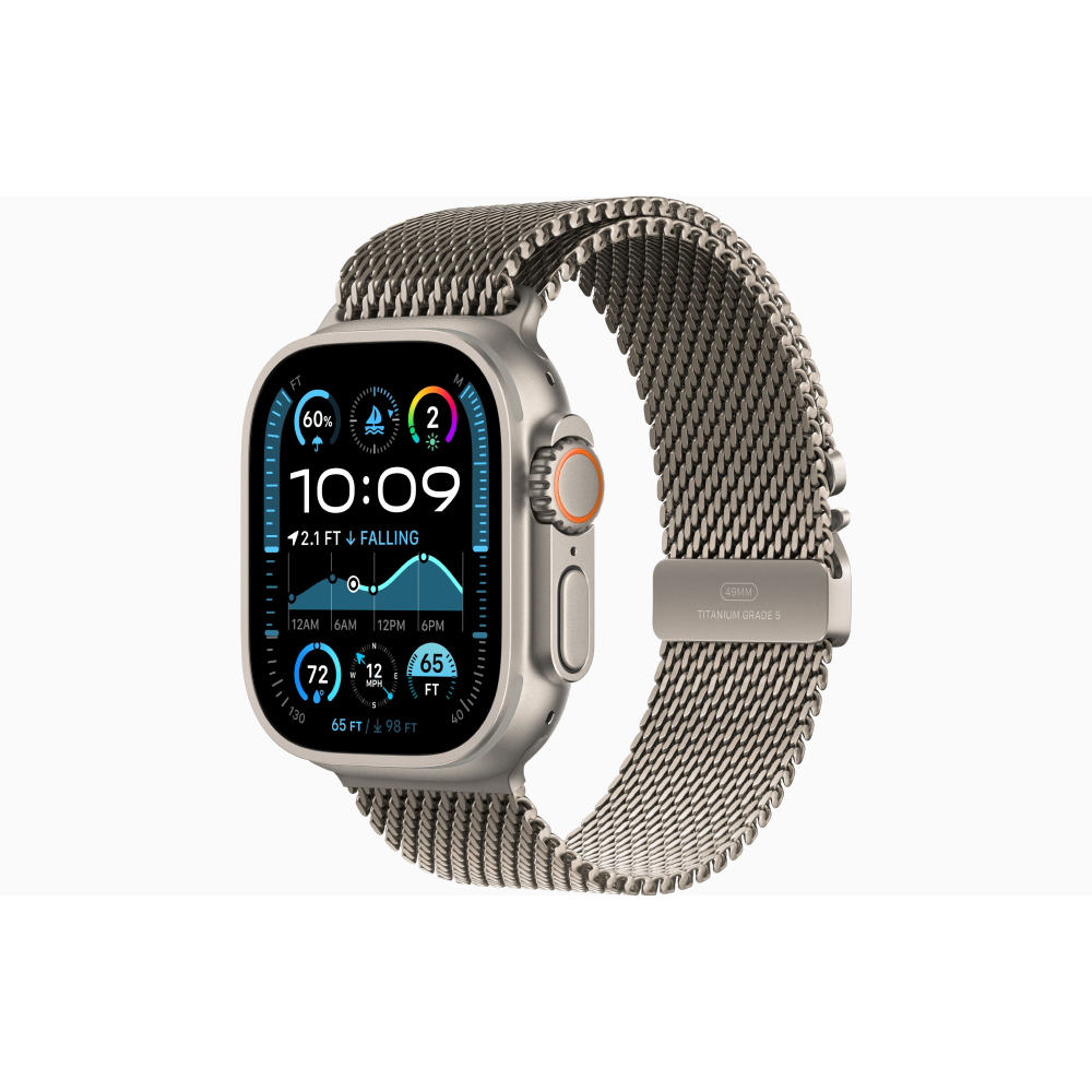 Apple Watch Ultra 2 49mm Cellular + GPS - NaturalTitanium Case with Natural Titanium Milanese Loop - M