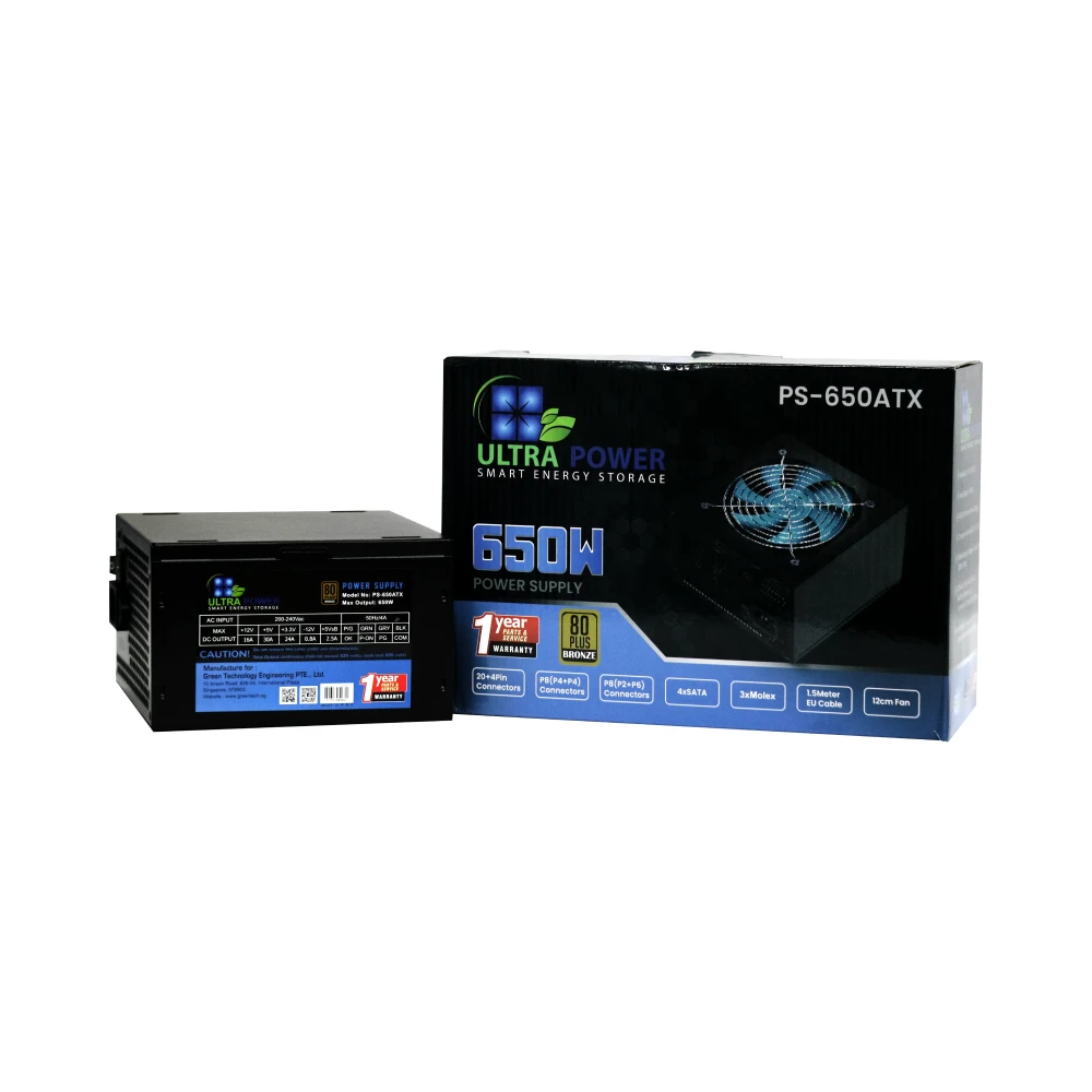 ULTRA POWER 650ATX 650W Power Supply PSU