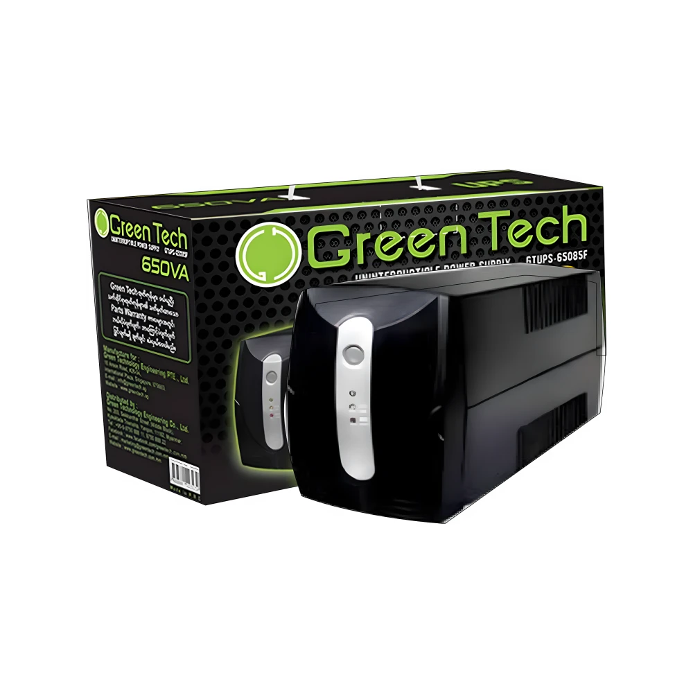 Green Tech 650VA UPS Fiber GTUPS-65085F
