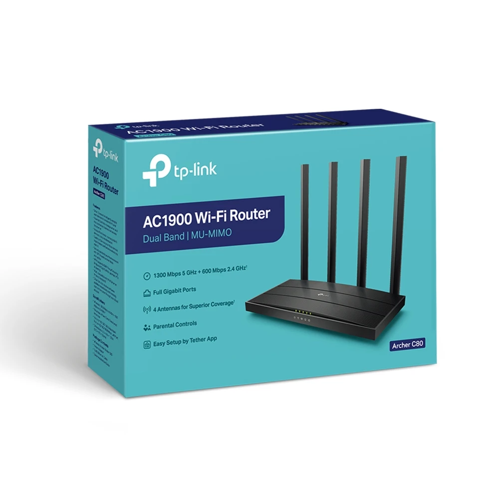 TP-Link Archer C80 AC1900 Wireless MU-MIMO Wi-Fi 5 Router