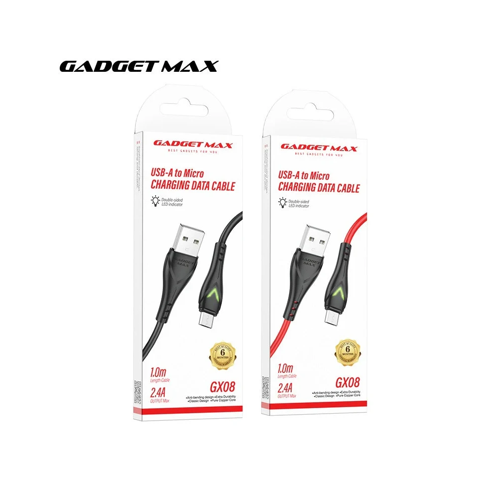 GADGET MAX GX08 Micro USB  2.4A Charging Data Cable 1meter