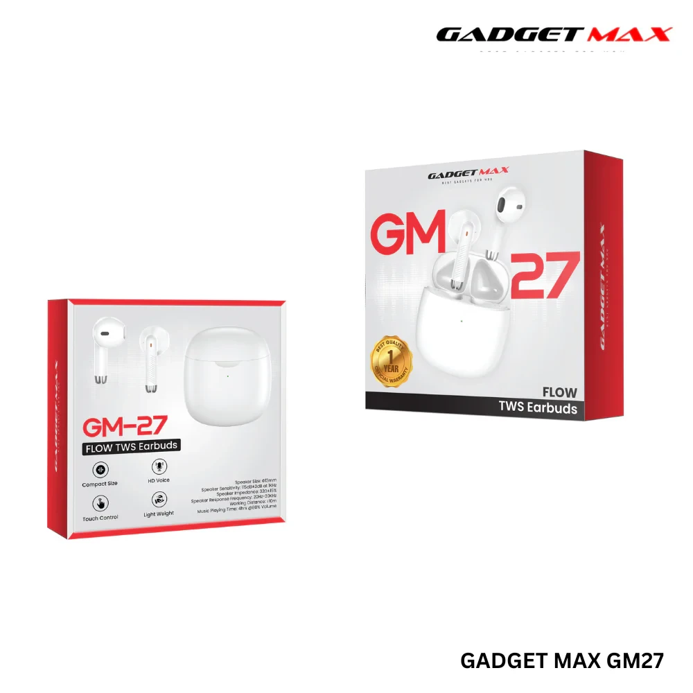 GADGET MAX GM27 FLOW Series Bluetooth TWS Earbuds