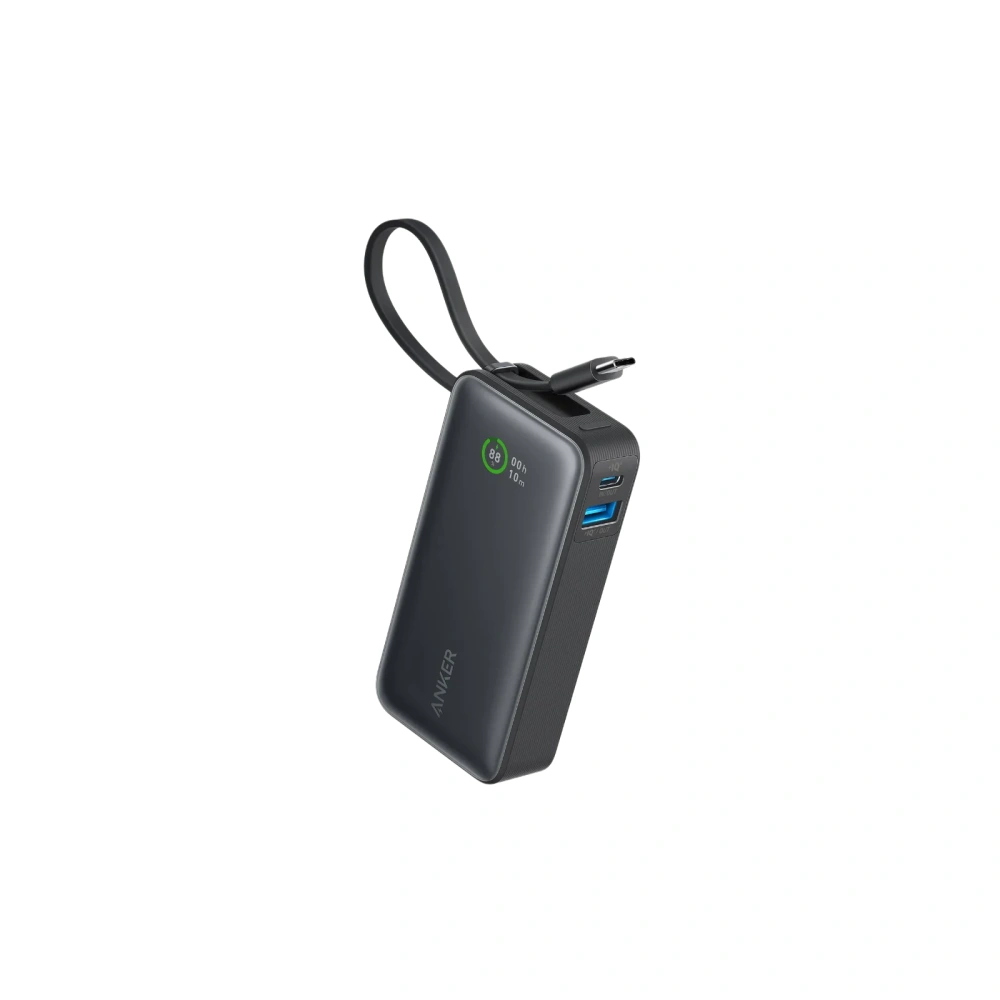 Anker Nano Power Bank 30W with Built-In USB-C Cable Lightweight