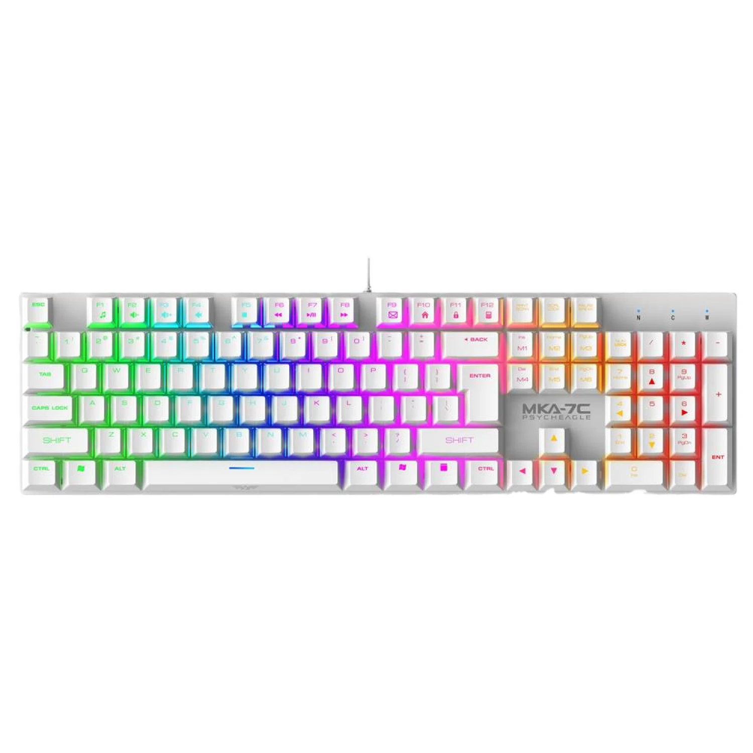 Armaggeddon MKA-7C PSYCHEAGLE Pro Backlit Mechanical Gaming Keyboard White