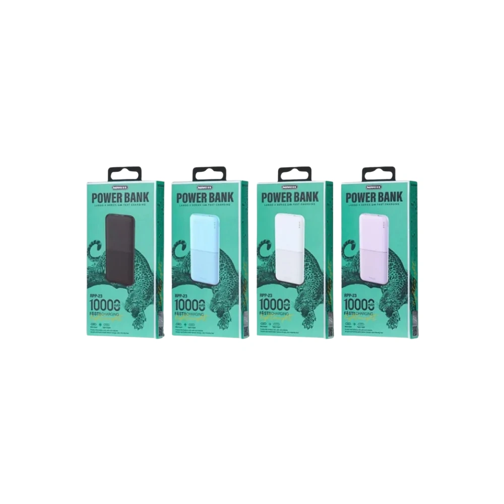 REMAX RPP-23 10000MAH LANGO II SERIES 2.4A FAST CHARGING POWER BANK (INPUT-TYPE-C/MICRO) (OUTPUT-USB/TYPE-C )