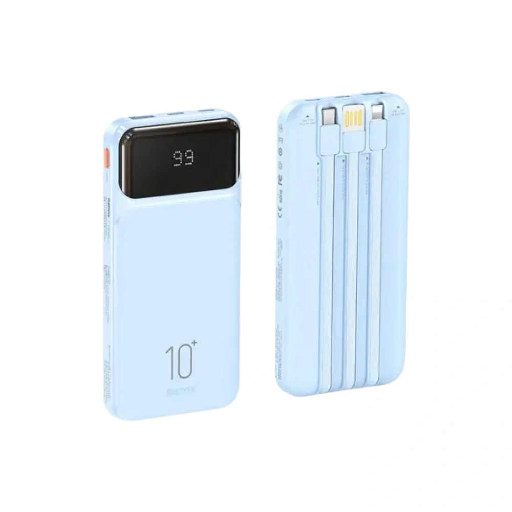 REMAX RPP-683 10000MAH REYLUCK SERIES 2.1A CABLED POWER BANK (INPUT-TYPE-C1/USB CABLE) (OUTPUT-USB/TYPE-C2/TYPE-C CABLE/IPH CABLE )