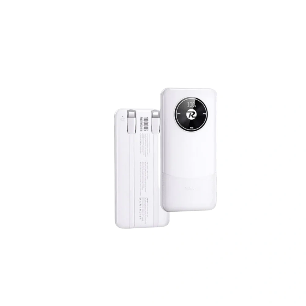 REMAX RPP-37 10000MAH PINJUR SERIES 20W+22.5W BUILT-IN DUAL CABLE FAST CHARGING POWER BANK (INPUT-TYPE-C/TYPE-C CABLE)