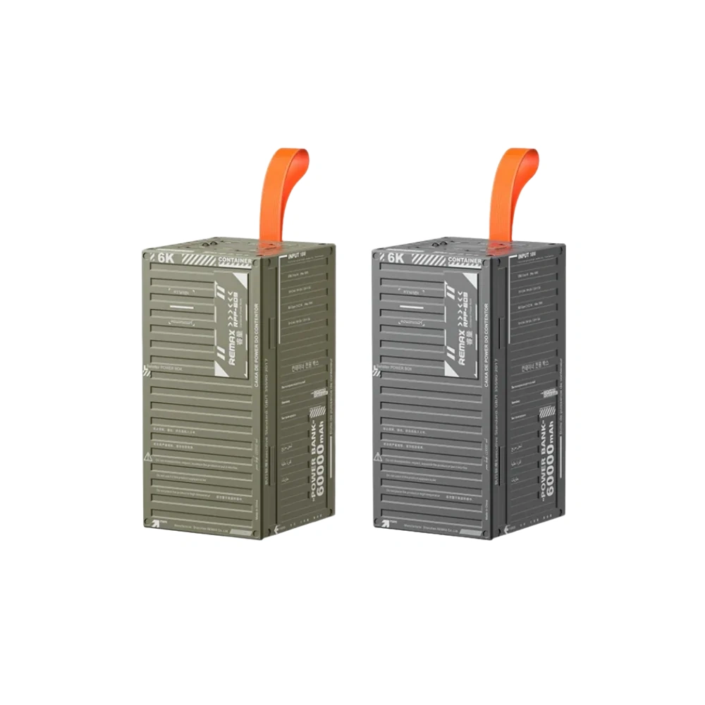 REMAX RPP-609 PRO 60000MAH CONTAINER SERIES 20W+22.5W PD+QC OUTDOOR POWER BANK WITH LED LIGHT