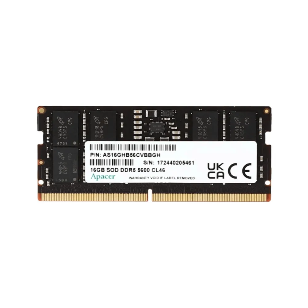Apacer 16GB DDR5 5600MHz SODIMM Laptop Memory RAM