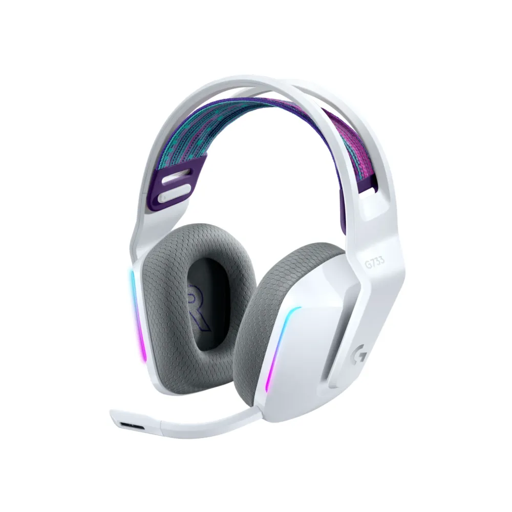 Logitech G733 LIGHTSPEED Wireless Gaming Headset with LIGHTSYNC RGB - White