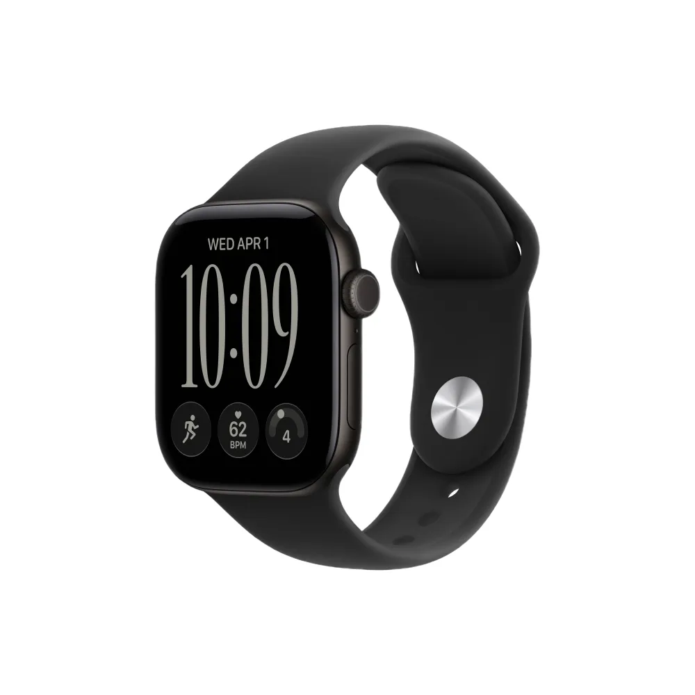 Apple Watch Series 12 GPS 42mm Black Aluminium Case with Black Sport Band - S/M M/L