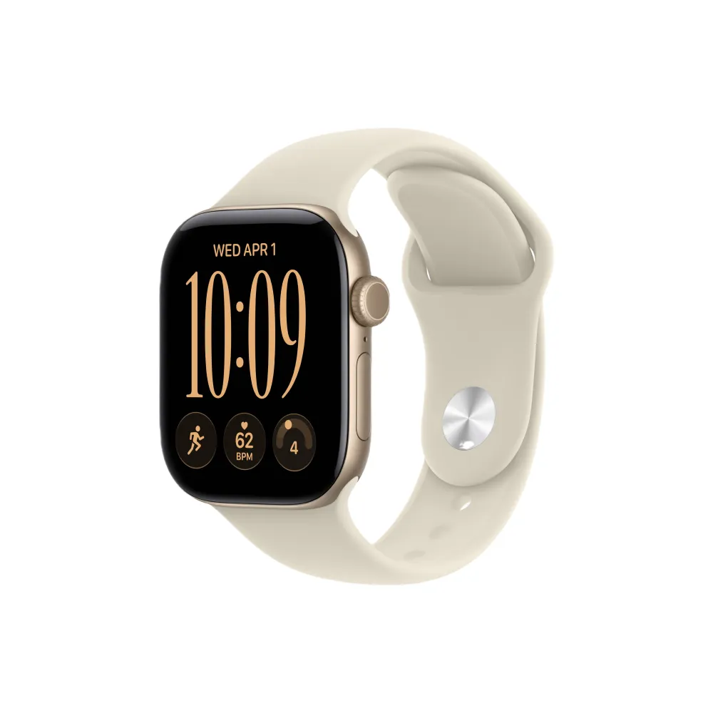 Apple Watch Series 12 GPS 42mm Light Gold Aluminium Case with Sand Sport Band - S/M